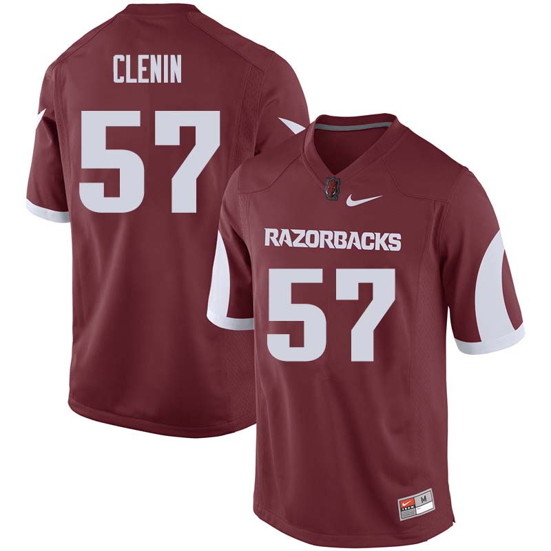 Men #57 Shane Clenin Arkansas Razorback College Football Jerseys Sale-Cardinal
